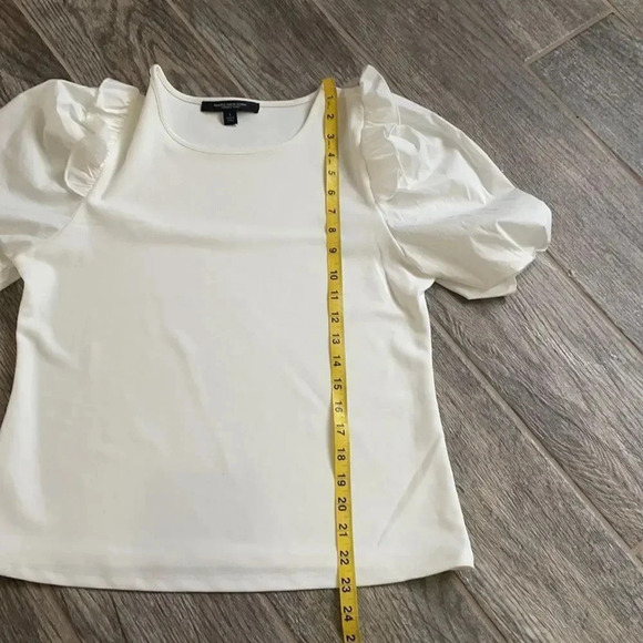 Marc New York puff sleeved top blouse, white. Women’s size Small - Picture 7 of 11